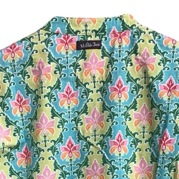 Matilda Jane It’s A Wonderful Parade Green Acres Floral 3/4 Sleeve Tunic - Picture 8 of 9